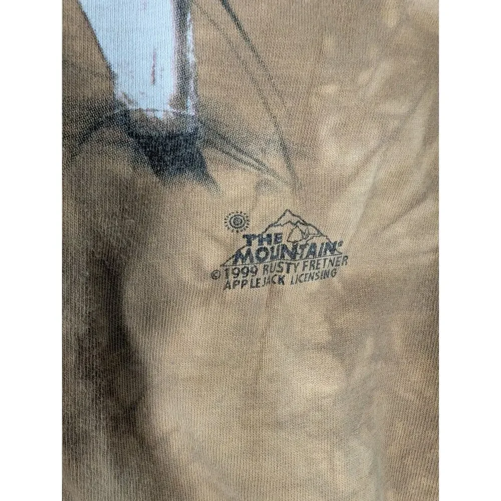 Vintage 1999 The Mountain Moose Tie-Dye T-Shirt XL Nature Animal Wild Life - Picture 3 of 8